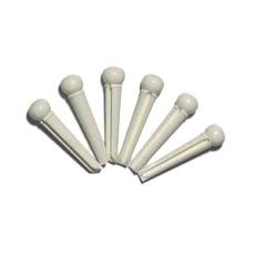 Soundsation  H-F-0003 - Conjunto de 6 pinos p/guitarra acústica - Branco